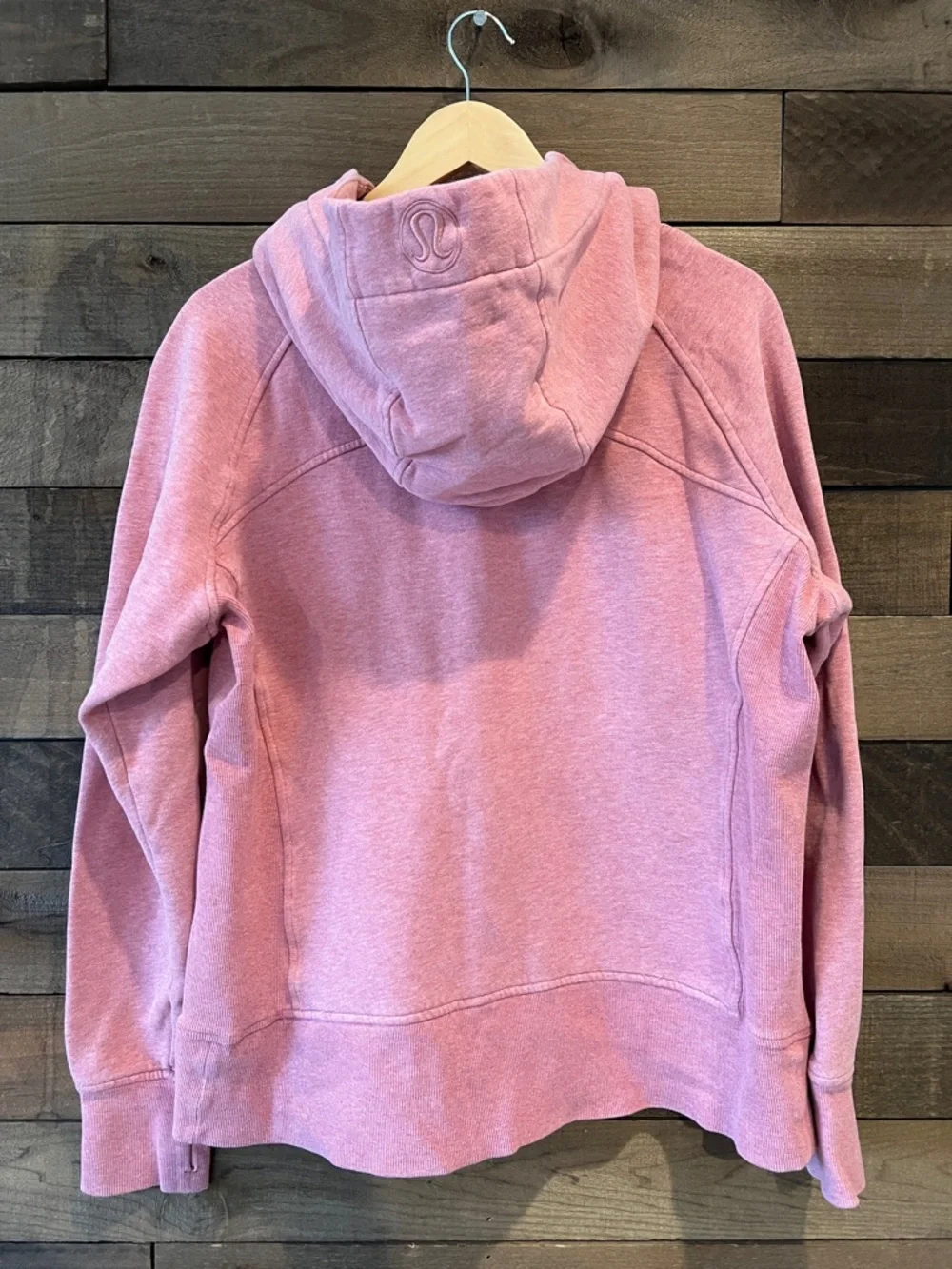 Lululemon Women's Scuba Hoodie *Light Cotton Fleece Heathered Brier Rose Size 18 - Picture 6 of 8